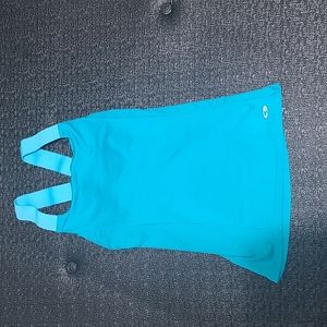 Champion DuoDry Workout Tank Teal Blue with Built in Bra Size Small